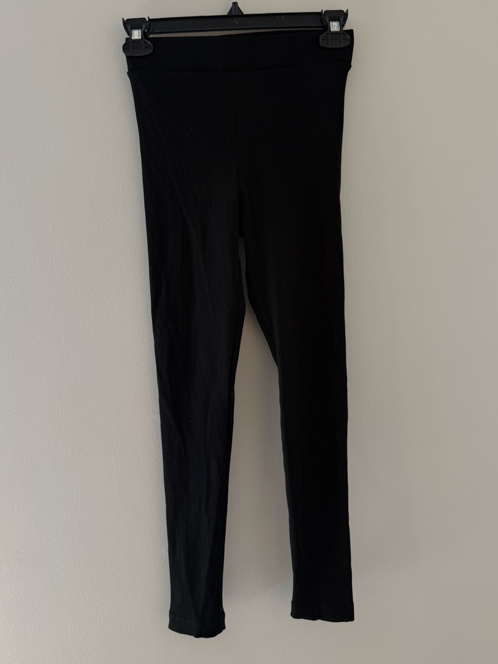 Naked Wardrobe Black Womens Ribbed Leggings Size: Small #Lux-W